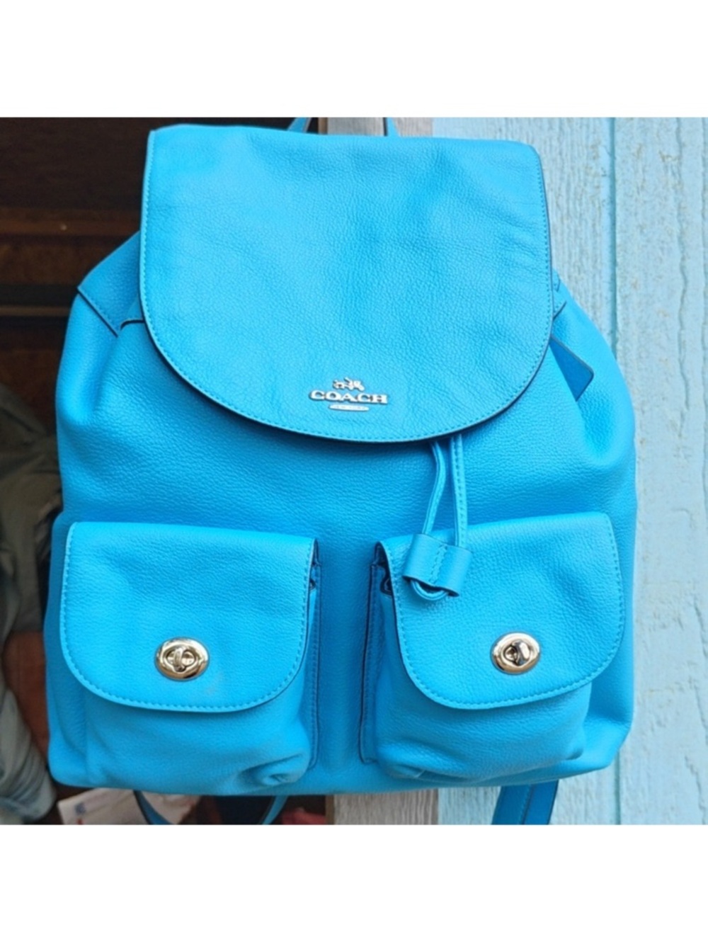 Coach gorgeous Billie Pebble leather like new backpack free shipping - Picture 1 of 16
